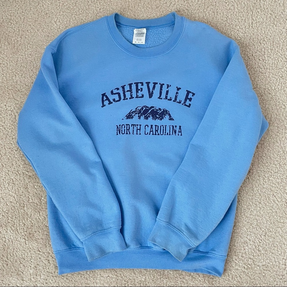 blue sweatshirt